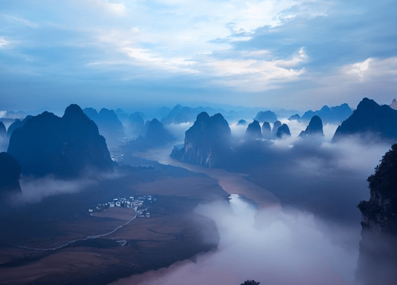 手机背景图:烟雨漓江，桂林春季自助游玩攻略（季节，景点，线路）